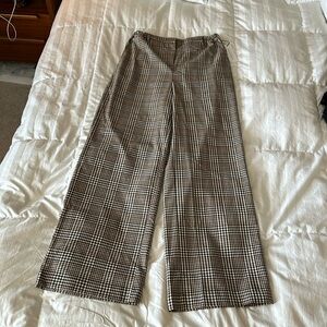 Treasure & Bond Brown/Blue Check Trouser Size Medium